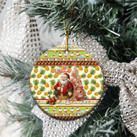 Hawaiian Santa Aloha Pineapple Christmas Ceramic Ornament Mele Kalikimaka LT15 - Polynesian Pride