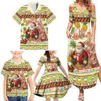 Hawaiian Santa Aloha Pineapple Christmas Family Matching Summer Maxi Dress and Hawaiian Shirt Mele Kalikimaka LT15 - Polynesian Pride