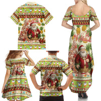 Hawaiian Santa Aloha Pineapple Christmas Family Matching Summer Maxi Dress and Hawaiian Shirt Mele Kalikimaka - Polynesian Pride