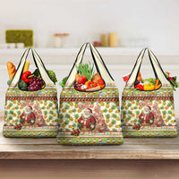 Hawaiian Santa Aloha Pineapple Christmas Grocery Bag Mele Kalikimaka - Polynesian Pride