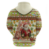 Hawaiian Santa Aloha Pineapple Christmas Hoodie Mele Kalikimaka - Polynesian Pride
