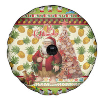 Hawaiian Santa Aloha Pineapple Christmas Spare Tire Cover Mele Kalikimaka - Polynesian Pride