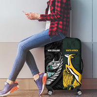 New Zealand and South Africa Rugby Luggage Cover Silver Fern With Springboks LT15 - Polynesian Pride