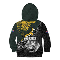 New Zealand and South Africa Rugby Personalised Kid Hoodie Maori Kiwi With Springboks