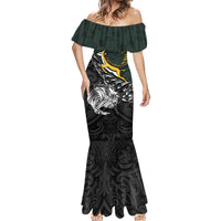 New Zealand and South Africa Rugby Personalised Mermaid Dress Maori Kiwi With Springboks