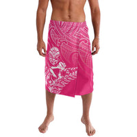 New Zealand Silver Fern Rugby Custom Lavalava Maori Tiki Pink Version