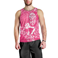 New Zealand Silver Fern Rugby Custom Men Tank Top Maori Tiki Pink Version