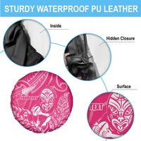 New Zealand Silver Fern Rugby Custom Spare Tire Cover Maori Tiki Pink Version