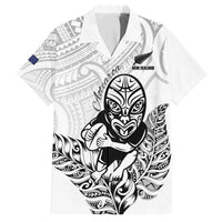 New Zealand Silver Fern Rugby Custom Family Matching Summer Maxi Dress and Hawaiian Shirt Maori Tiki White Version
