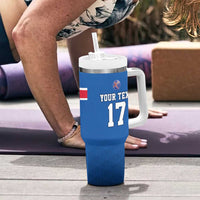 Iceland Basketball Custom Tumbler With Handle Blue Style