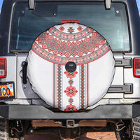 Bulgarian Embroidery Style Seamless Pattern Spare Tire Cover