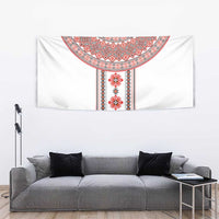 Bulgarian Embroidery Style Seamless Pattern Tapestry