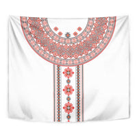 Bulgarian Embroidery Style Seamless Pattern Tapestry
