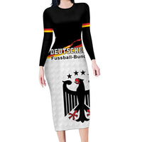 Custom Germany Football Family Matching Long Sleeve Bodycon Dress and Hawaiian Shirt Come On DFB-Team