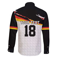 Custom Germany Football Family Matching Off The Shoulder Long Sleeve Dress and Hawaiian Shirt Come On DFB-Team