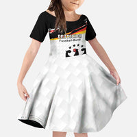 Custom Germany Football Family Matching Short Sleeve Bodycon Dress and Hawaiian Shirt Come On DFB-Team