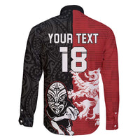 Custom British Lions New Zealand Family Matching Long Sleeve Bodycon Dress and Hawaiian Shirt Unique Style - Polynesian Pride