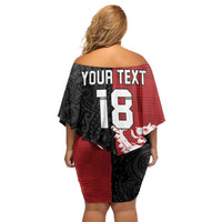 Custom British Lions New Zealand Family Matching Off Shoulder Short Dress and Hawaiian Shirt Unique Style - Polynesian Pride