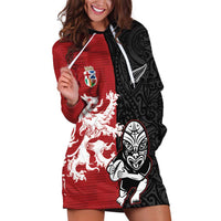 Custom British Lions New Zealand Hoodie Dress Unique Style - Polynesian Pride