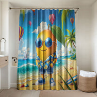 Funny Hawaii Mango Bathroom Set Tropical Summer Beach Mascot Vacation