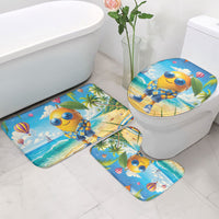 Funny Hawaii Mango Bathroom Set Tropical Summer Beach Mascot Vacation