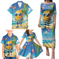 Funny Hawaii Mango Family Matching Puletasi and Hawaiian Shirt Tropical Summer Beach Mascot Vacation