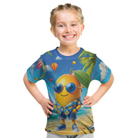 Funny Hawaii Mango Kid T Shirt Tropical Summer Beach Mascot Vacation