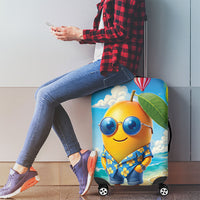 Funny Hawaii Mango Luggage Cover Tropical Summer Beach Mascot Vacation