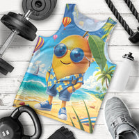 Funny Hawaii Mango Men Tank Top Tropical Summer Beach Mascot Vacation