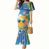 Funny Hawaii Mango Mermaid Dress Tropical Summer Beach Mascot Vacation