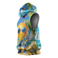 Funny Hawaii Mango Sleeveless Hoodie Tropical Summer Beach Mascot Vacation