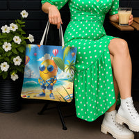 Funny Hawaii Mango Tote Bag Tropical Summer Beach Mascot Vacation