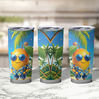 Funny Hawaii Mango Tumbler Cup Tropical Summer Beach Mascot Vacation