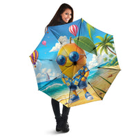 Funny Hawaii Mango Umbrella Tropical Summer Beach Mascot Vacation