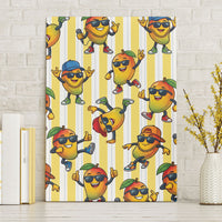 Funny Hawaii Mango Hip Hop Cartoon Canvas Wall Art Summer Beach Party