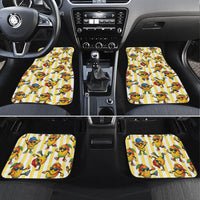 Funny Hawaii Mango Hip Hop Cartoon Car Mats Summer Beach Party