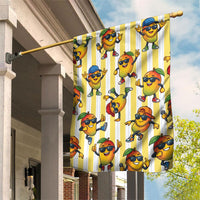 Funny Hawaii Mango Hip Hop Cartoon Garden Flag Summer Beach Party
