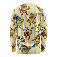 Funny Hawaii Mango Hip Hop Cartoon Long Sleeve Shirt Summer Beach Party