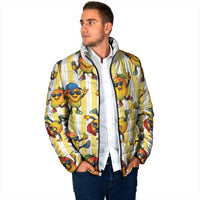 Funny Hawaii Mango Hip Hop Cartoon Padded Jacket Summer Beach Party
