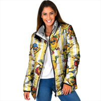 Funny Hawaii Mango Hip Hop Cartoon Padded Jacket Summer Beach Party