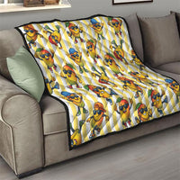 Funny Hawaii Mango Hip Hop Cartoon Quilt Summer Beach Party