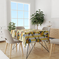 Funny Hawaii Mango Hip Hop Cartoon Tablecloth Summer Beach Party