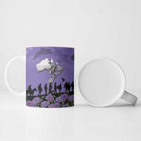 ANZAC Day Ceramic Mug Lest We Forget the Animals Too