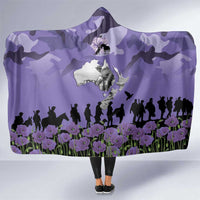 ANZAC Day Hooded Blanket Lest We Forget the Animals Too