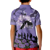 ANZAC Day Kid Polo Shirt Lest We Forget the Animals Too