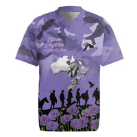 ANZAC Day Rugby Jersey Lest We Forget the Animals Too LT19 Purple - Polynesian Pride