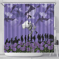 ANZAC Day Shower Curtain Lest We Forget the Animals Too