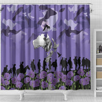 ANZAC Day Shower Curtain Lest We Forget the Animals Too