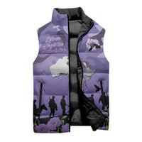 ANZAC Day Sleeveless Puffer Jacket Lest We Forget the Animals Too LT19 - Polynesian Pride