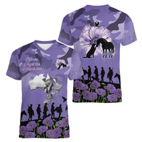 ANZAC Day Women V-Neck T-Shirt Lest We Forget the Animals Too LT19 - Polynesian Pride